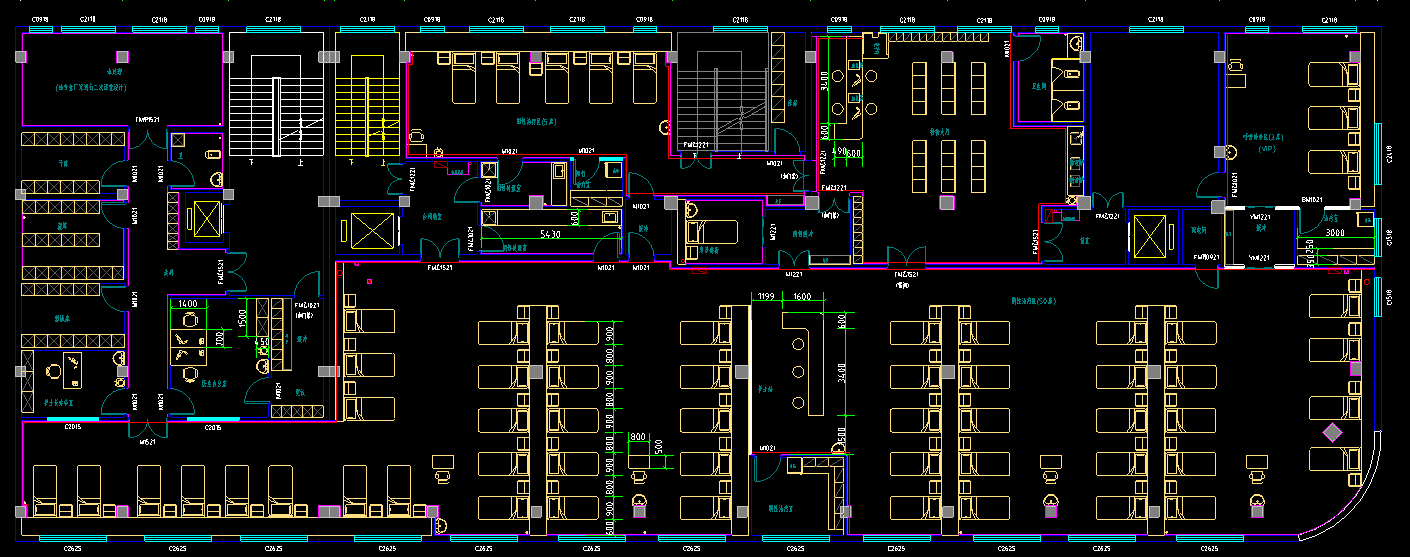 医院血透室中心装修CAD图纸