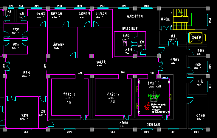 医院手术室装修CAD图纸